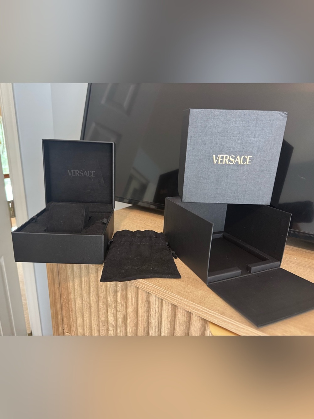 Versace Black Watch Presentation Set/ Box
